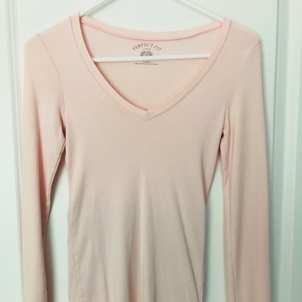 J. Crew Perfect Fit Pink Long Sleeve Tee